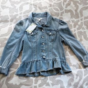NWT Chelsea & Violet Peplum Denim Jacket Size M
